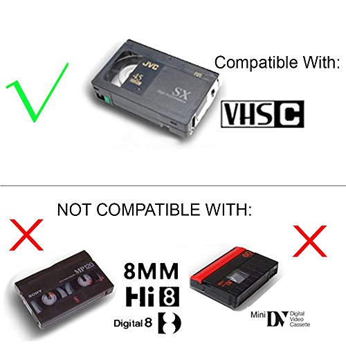 Motorized VHS-C Cassette Adapter For JVC C-P7U CP6BKU C-P6U,Panasonic PV-P1,RCA VCA115 + 1 VCC113 Micro-Fiber Cloth™