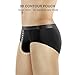 David Archy 4 Pack Men's Micro Modal Underwear Soft Comfy Low Rise Briefs(Black/Dark Gray,M)