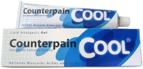 COUNTERPAIN COOL 60g , Relief of minor aches and pains of muscles associated with sprains, bruises and sport injuries.