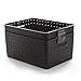 BINO Woven Plastic Storage Basket, Large – 2 PACK (Black)