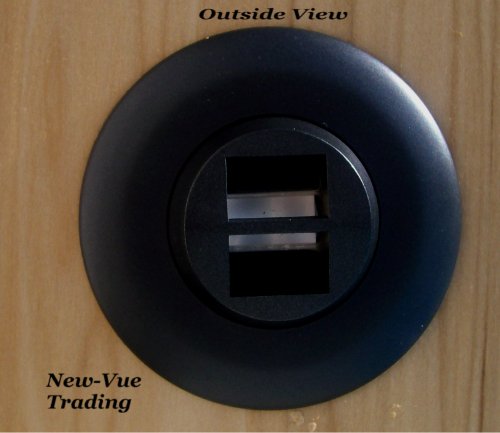 Wide Angle Peephole Door Viewer Doorscope Black 2 3/8