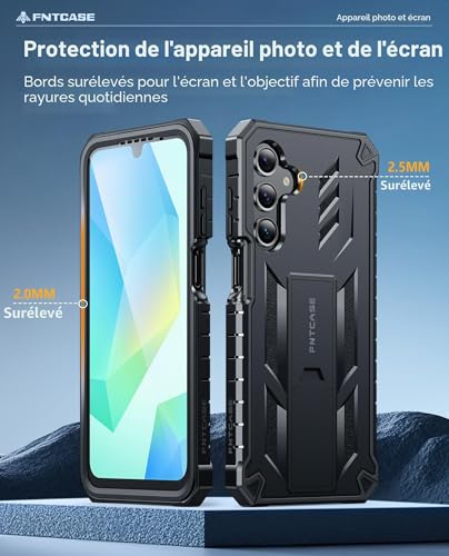 FNTCASE Case for Samsung Galaxy A16: Shockproof Case for Samsung A16 5G/4G, Military Grade Anti-Fall Protective Case with Kickstand Phone Case Rugged Portable Full Cover 6.7 Inches