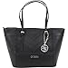 GUESS womens Delaney Small Classic Tote, Black, Medium