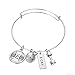 Luvalti “I Can” Bangle Pendant Bracelet - Best Motivational Gift - Weight Plate Barbell Dumbbell Pendant Bracelet