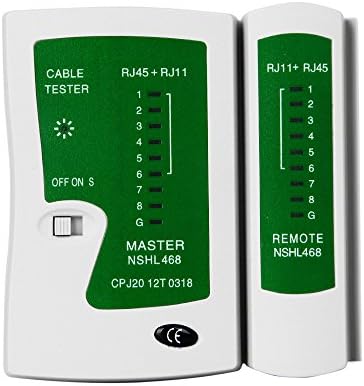 Network Cable Tester, NEORTX RJ45 RJ11Cat5 Cat6 LAN Cable Tester Handheld Network Cable Tester Wire Telephone Line Detector Tracker Tool Kit