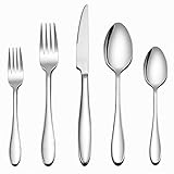 Flatware Set, 40-Piece Silverware Set, LIANYU Stainless Steel Home Kitchen Hotel Restaurant Tableware Cutlery Set, Service for 8, Mirror Finished, Dishwasher Safe