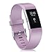 Hotodeal Band Compatible with Fitbit Charge 2 Band, Classic Soft TPU Adjustable Replacement Bands Fitness Sport Strap, Lavander Small