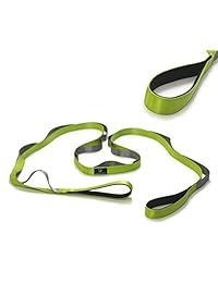Gradient Fitness - Correa de estiramiento para fitness, 1 pulgada de ancho x 8 pies de largo, calidad premium, correa multibucle, asas acolchadas de neopreno, 12 bucles