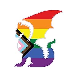 Dark Spark Decals LGBT Pride Progress Flag Dragon