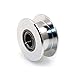 BIQU GT2 5mm Bore Aluminum Toothless Timing Belt Idler Pulley for 3D Printer 6mm Width Timing Belt (Pack of 5pcs)