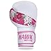 Kickboxing Gloves Boxing Gloves for Women Ladies Girls Leather Training Bag Sparring Pink Mitts Muay Thai Kick Boxing Gloves (White, 12oz)