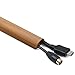 D-Line Half Round Cord Hider, Patented Cable Cover, Hide TV Wall Mount Wires, Raceway for Cords, Decorative Wire Covers, Paintable, Adhesive - 1x 1.18in W x 0.59in H x 39in L - Wood-Effect