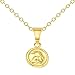 18k Gold Plated Tiny Little Guardian Angel Pendant Necklace Baby Birth Gift 16