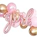 Baby Shower Balloon Garland Kit - Baby Pink Balloon Arch Kit Baby Girl Foil Balloons Girl Baby Shower Decor (Pink)