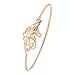 MANZHEN Easy Open Gold Silver and Rose Gold Seahorse Hook Bangle Cuff Jewelry (Rose Gold)