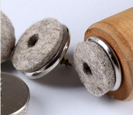 16pcs: 24mm Screw-On Floor Protection Felt Pads for Furniture, Tables & Chairs by Lifeswonderful