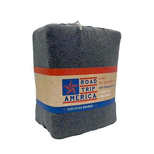 Road Trip America Jersey Sheets Set 100 Cotton 4 Pieces Queen Set