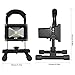 LTE LED Rechargeable Work Light, LTE Portable Outdoor Flood Light With Adapter and Car Charger,Outdoor Camping Security Lights 6000K Waterproof IP65 Daylight White (10W-Black)
