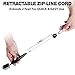 MYSTIQ 2 Pack Golf Brush and Groove Cleaner - 2 Ft. Retractable Clip - Brass, Nylon and Spike Cleaning Tool