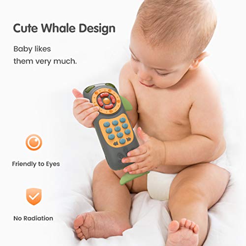 TUMAMA Baby Toys,Baby Mobile Phone Toy Early Educational Toys for 3 Month up Infant,Toddler(Black)