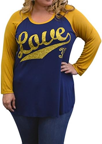 Discreet Long Sleeve Casual Top For Women, Plus Size, Glitter Flawless Saying