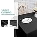 Surmente Black Fitted Tablecloths for 6 Foot Rectangle Tables, Black Table Covers for Weddings, Banquets, or Restaurants