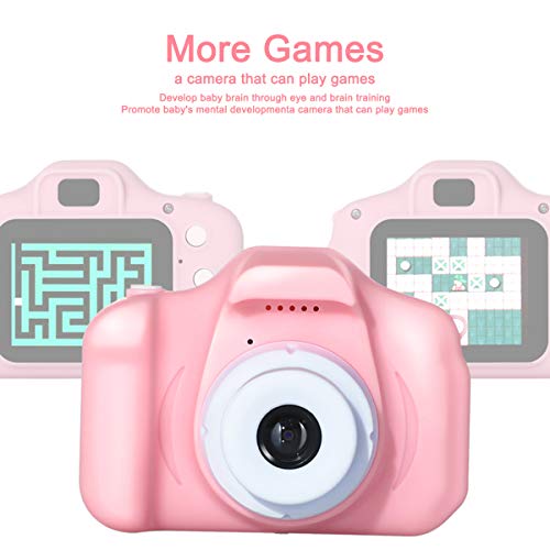 YIWEI Kids Camera Gifts for 3 4 5 6 Year Old Girls Digital Cameras 10MP Video Camera Portable Puzzle Games DIY Video Kids Camera Silicone Soft Cover & Micro SD Card (16GB Memory Card Included)