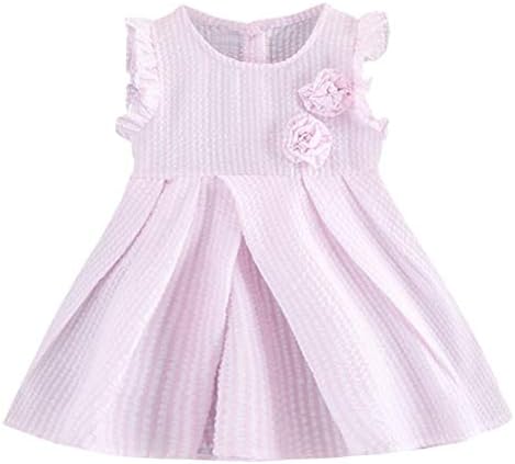 Girl Dresses Summer 6 Months -4 Years Toddlers Kids Infant Baby Girls Striped Ruffled Flower Print Sundress Princess Dresses Clothes