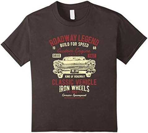 unisex-child Vintage Classic Car Hotrod T Shirt 10 Asphalt
