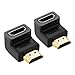 UGREEN 2 Pack HDMI Adapter Right Angle 90 Degree Gold Plated HDMI Male to Female Connector Supports 3D 4K 1080P HDMI Extender for TV Stick, Roku Stick, Chromecast, Xbox, PS4, PS3, Nintendo Switch primary