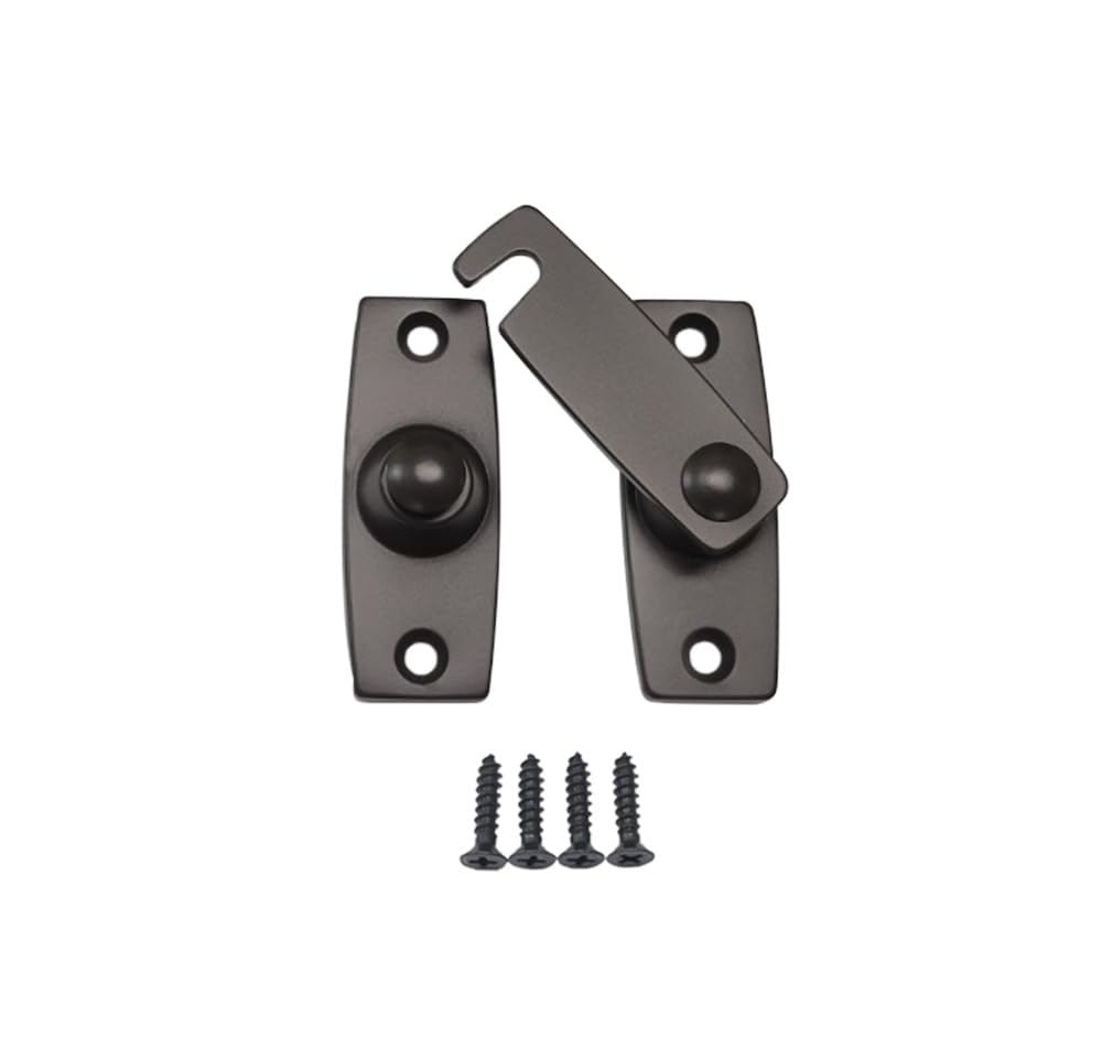 QCAA 2.5" x 2.65", Large, Heavy Forged Solid Brass Door Latch, 180 Degrees Flat Surface Mounting Door Latch Buckle for Doors & Windows, US10B ORB Oil-Rubbed Bronze, 1 Pack, Made in Taiwan — image 1