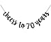 Fecedy Black Cheers to 70 Years Banner for 70th Birthday Party Decorations