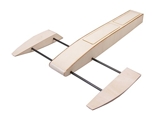 Dancing Wings Hobby B061 RC Outrigger Shrimp Boat Wooden 495mm Sponson Race Boat Kit Without Shafting & Rudder