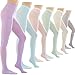 Women's 80 Denier Semi Opaque Solid Color Footed Pantyhose Tights 2Pair/6Pair
