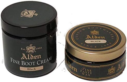 Amazon オールデン シュークリーム ワックスセット Alden Shoe Cream Wax Set 並行輸入品 クリーム 黒 ブラック ワックス 黒 ブラック Alden オールデン クリーム