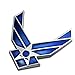 2-Pack Metal US Air Force Emblem 3D Blue Wings Auto Badge USAF Sticker