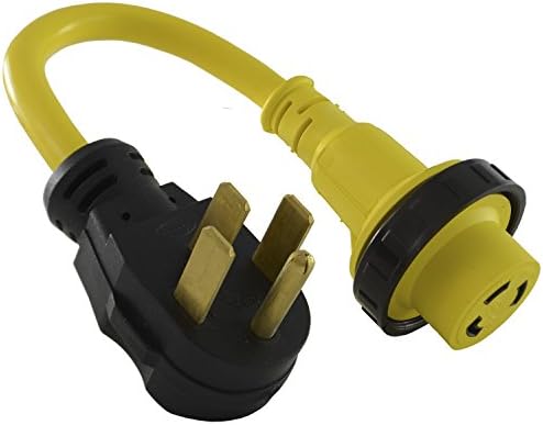 Conntek 14325 Rv 15Foot Pigtail Adapter 50 Amp Rv Male Plug To 30 Amp Locking Female Connector