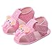 DZT1968® Baby Girl Boy Soft Sole Cartoon Elephant Prewalker Shoes Sandal (0~6 Months, Pink)
