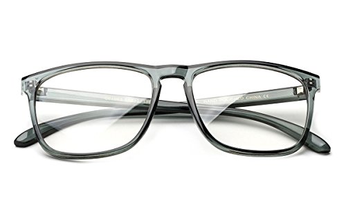 Newbee Fashion - "Arcadia" Slim Keyhole Design Round Fashion Clear Lens Glasses