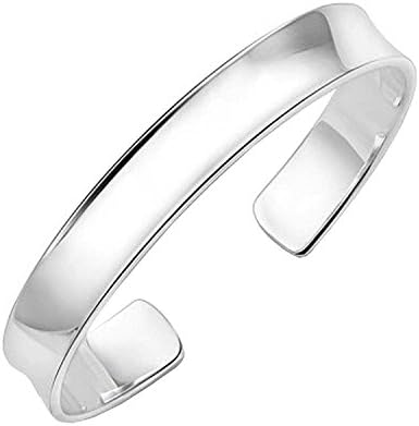 Shally 8MM Stainless Steel Bangle Bracelet Grooved Cuff Bangle High Polished for Women Girls