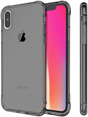 iPhone X Case, iPhone 10 Case, Bumper Soft TPU Silicone Cover Case for iPhone X 10 Protective Shock Absorption Anti-Scratch Cover for Apple iPhone X 10- Grey