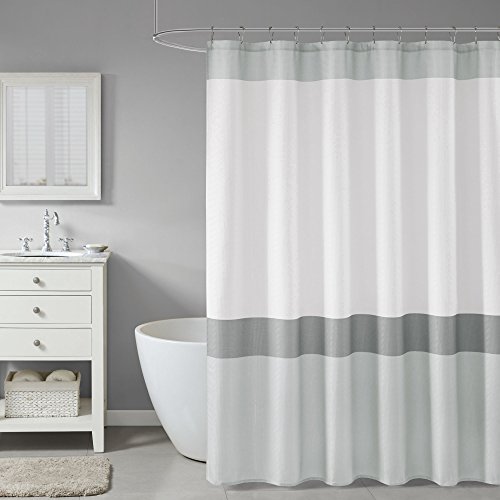 Comfort spaces bathroom shower curtain modern water rep…