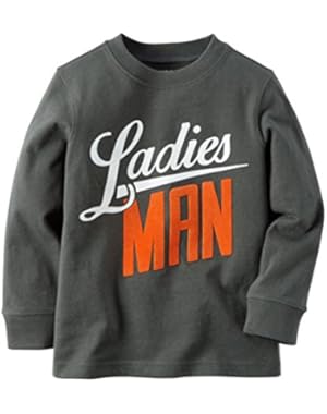 Long-Sleeve Ladies Man Graphic Tee 12M