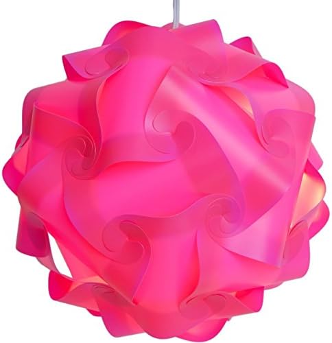 Lightingsky IQ Lamp Shade Toy Self DIY Assembled Puzzle Lights for Room Decoration (Rose, M-10 inch)