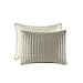 Comfort Spaces Reversible King Quilt Set Taupe - 3 Piece Bayley Mini Quilt Set Ivory Reverse – Embroidery Stitches King Size Quilt Includes 1 King Quilt / 2 Shams