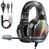 CamDive Gaming Headset for PS4 PS5 PC Xbox One, 3D