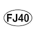 CafePress - Toyota FJ 40 - Oval Bumper Sticker, Euro Oval Car Decal