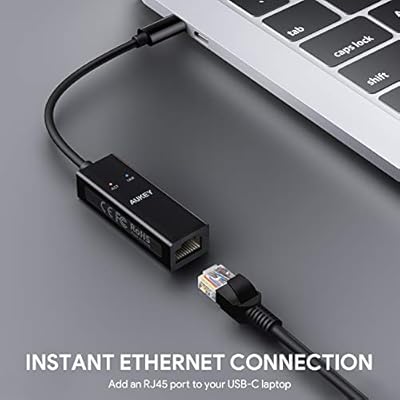 Amazon Com Aukey Usb C To Ethernet Adapter Usb Type C