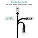 End Tip Bear 20kg Force, 4A Heavy Duty, Agvee Gloss Metal 4 Pack 1ft 4ft 6ft 10ft 8 Pin Cable Jean Braided Durable Fast Cord to USB in Car Charging Work with Phone 5 6 7 8 X Case Friendly