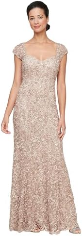 alex evenings women's long fit and flare dress godet detail Amazon.com: Alex Evenings Women's Long Fit and Flare Mother of the Bride Dress  with Godet Detail (Petite and Regular Sizes), Rose Gold, 6 : Clothing,  Shoes & Jewelry
